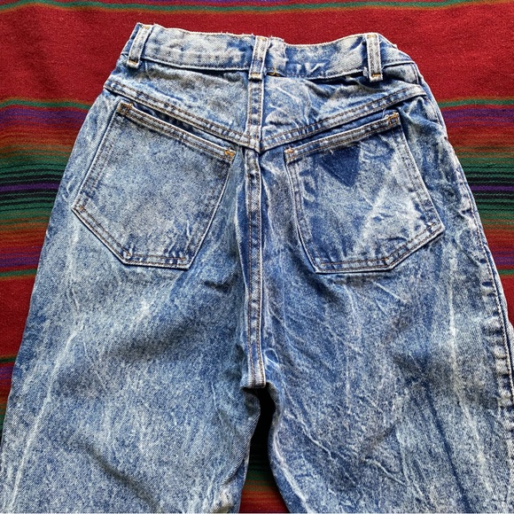 VTG 80’s Palmetto’s Blue Acid Washed Jeans! Button fly. Size 9. 5 pockets. USA. - Picture 12 of 13